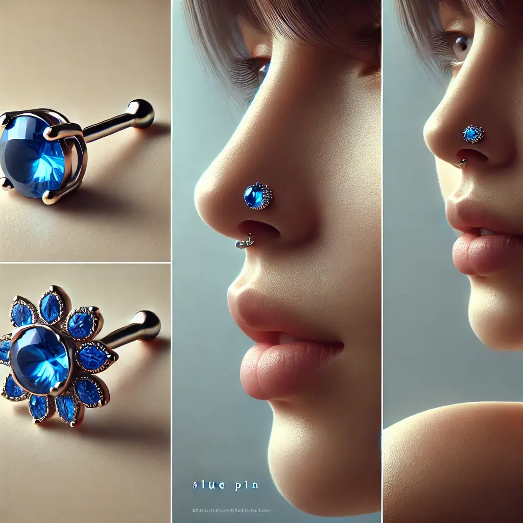 dark blue nose jewelry