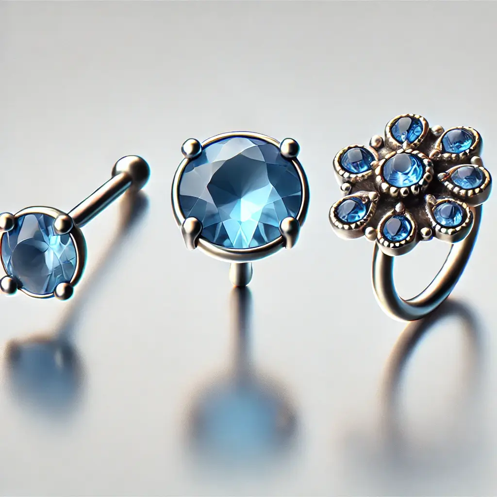 sky blue nose jewelry