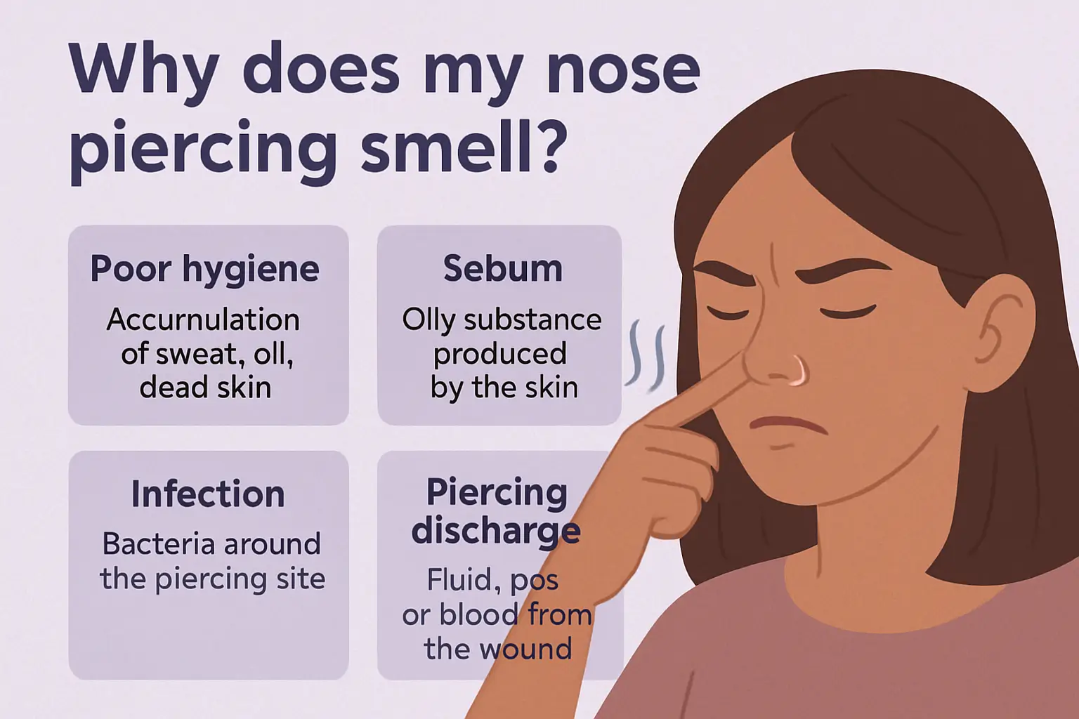 Reasons of Nostril Piercing Smelling