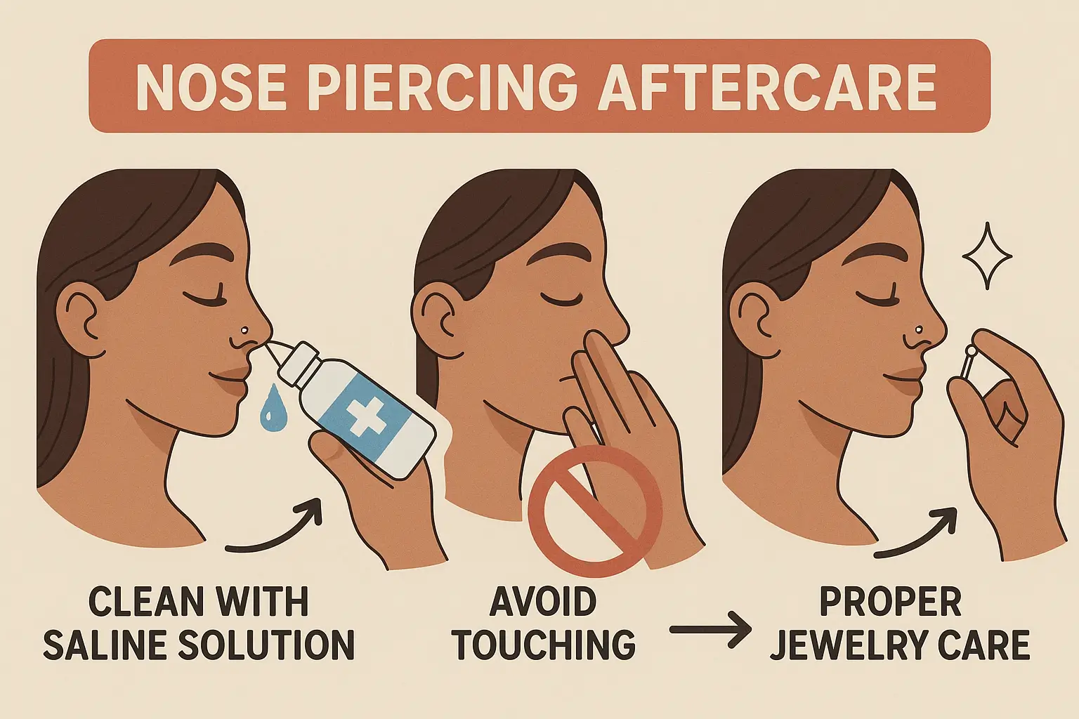 Step-by-Step Aftercare Tips for Fast and Safe Nose Piercing Healing